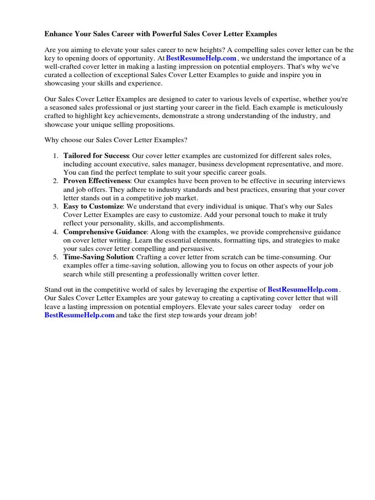 38099 sales cover letter writing