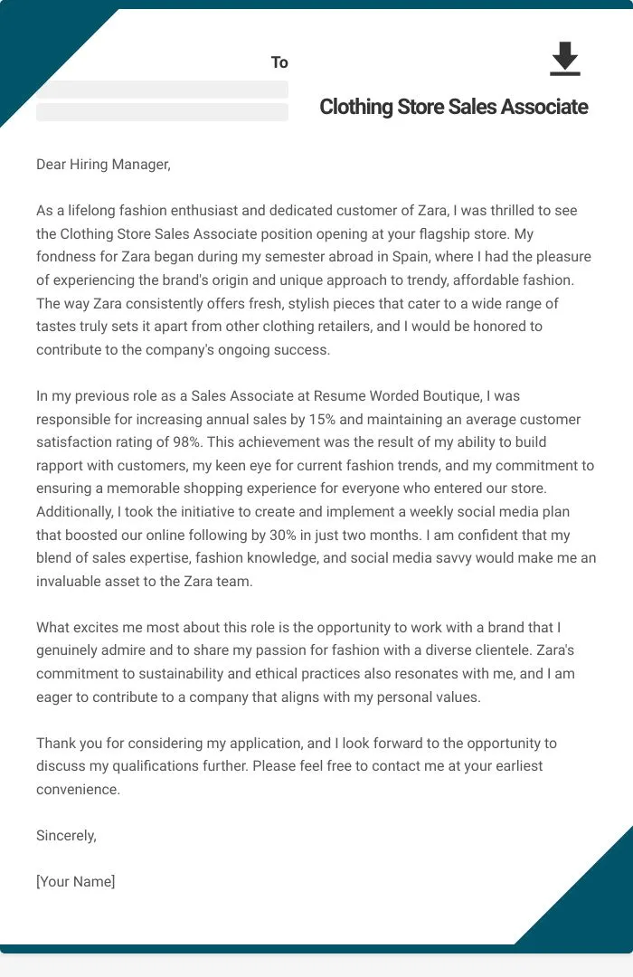 38101 tailoring cover letter