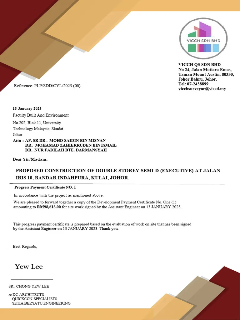 38120 payment cover letter importance