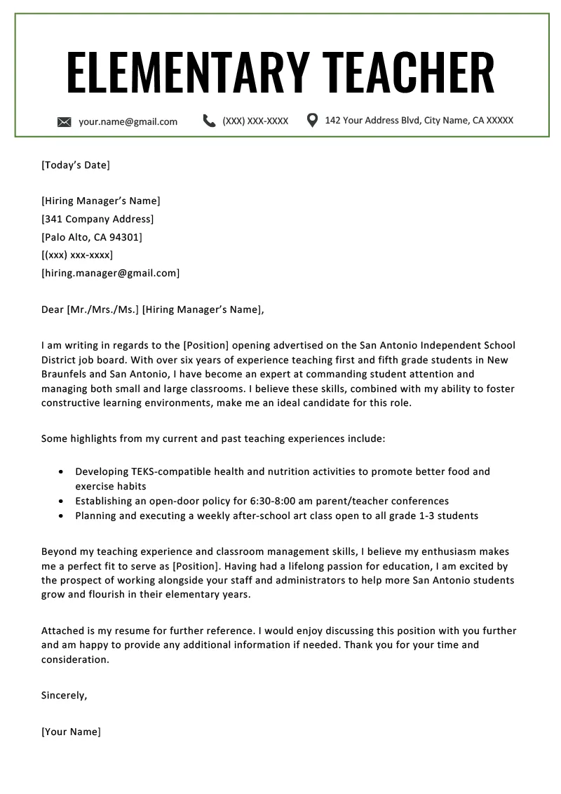 38132 substitute teacher cover letter