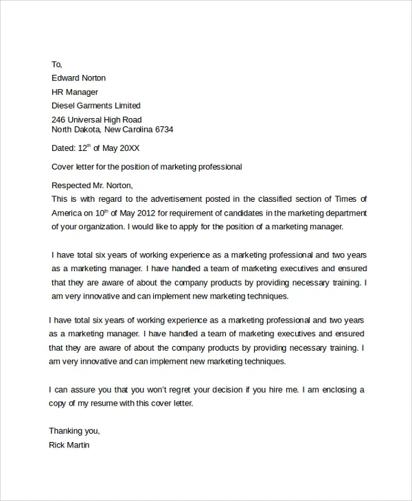 38151 marketing passion cover letter