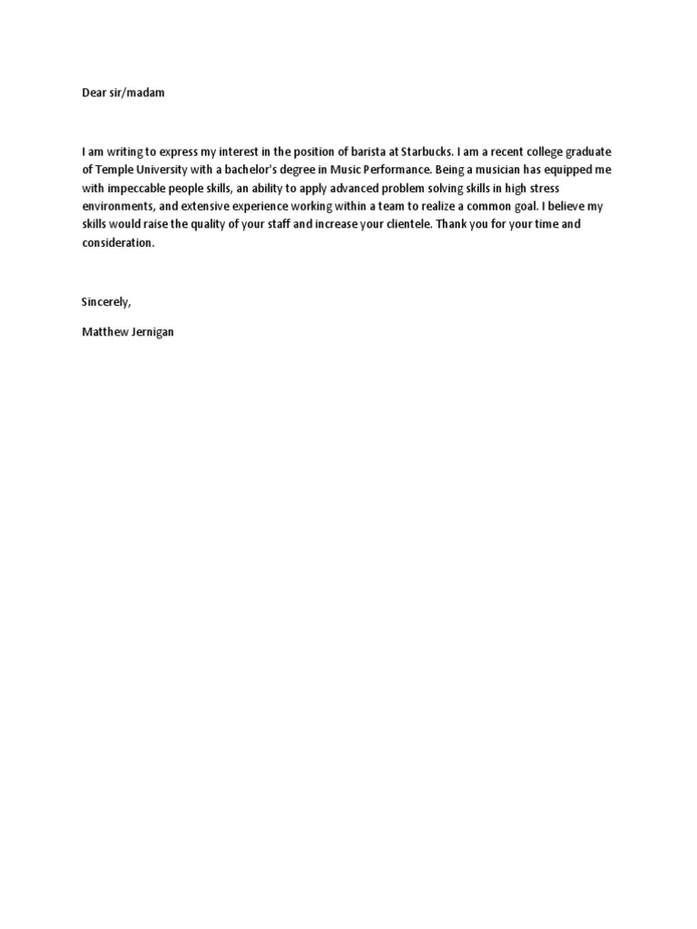 38152 starbucks cover letter format