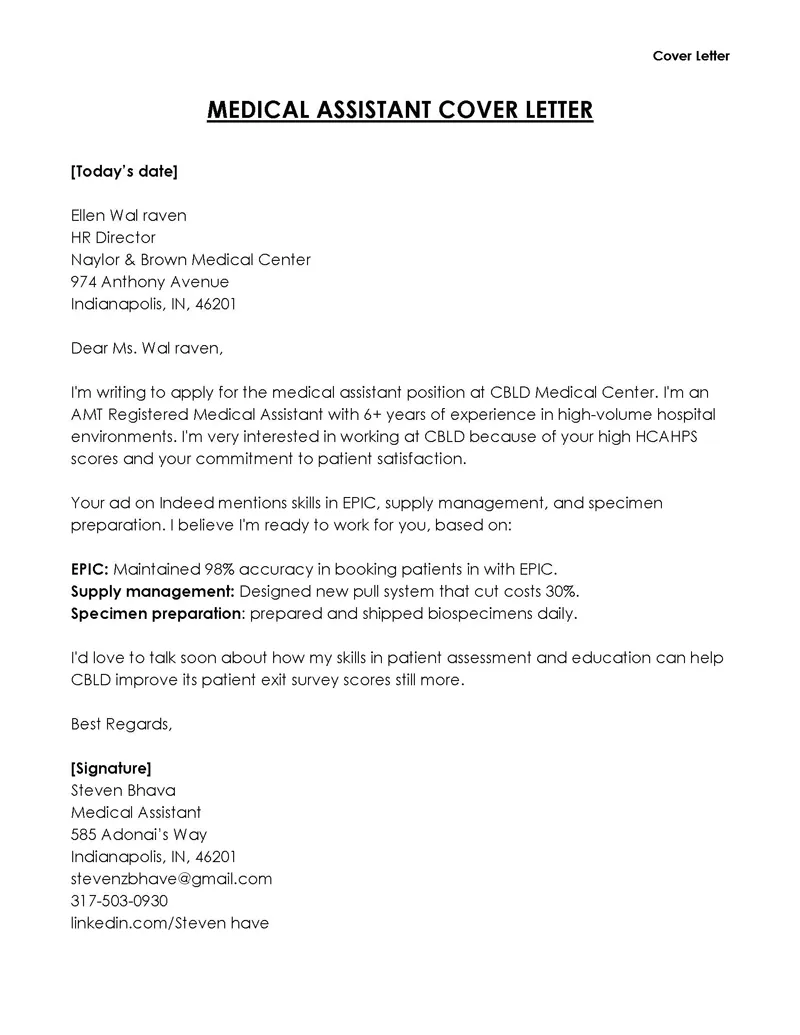 38173 medical assistant experience