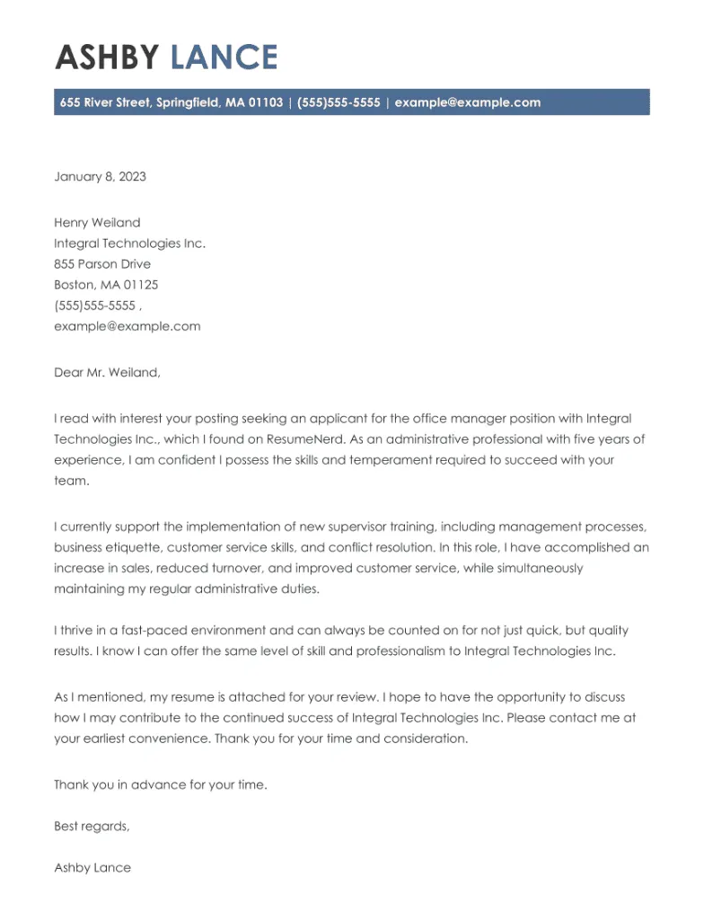 38179 office manager cover letter closing