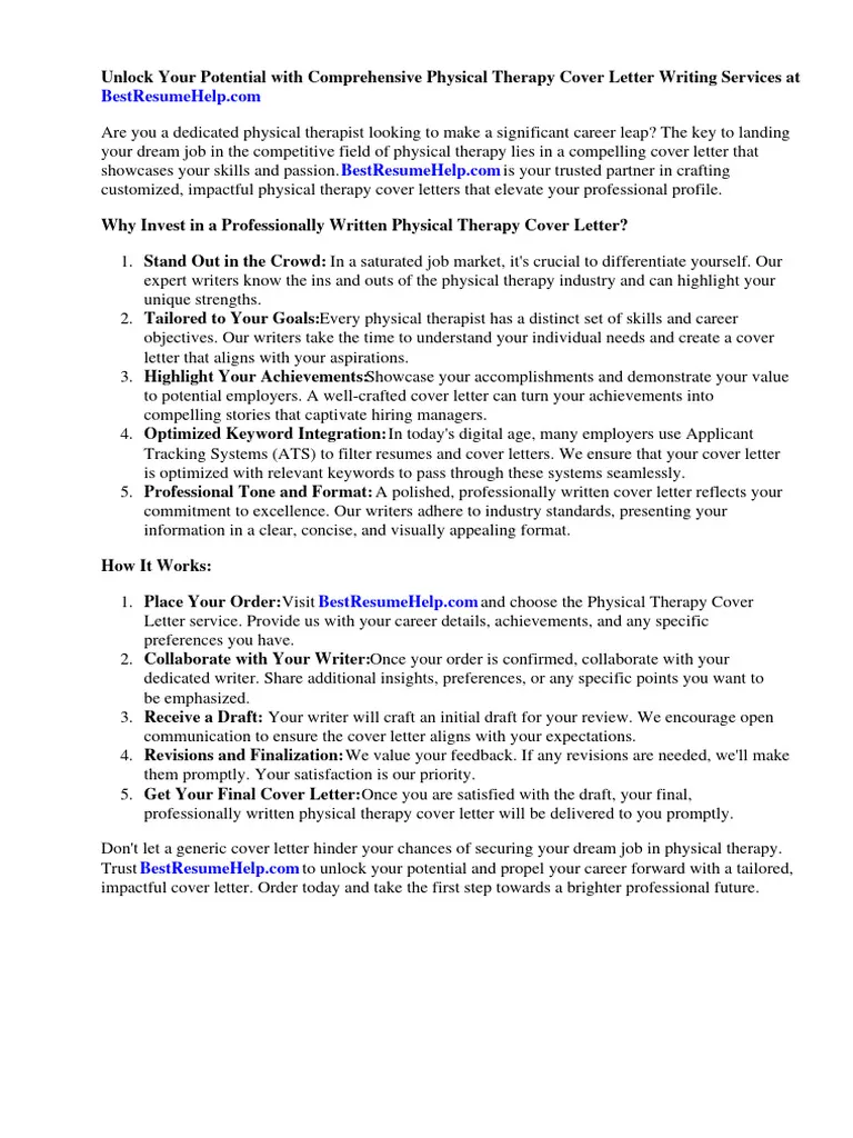 38180 physical therapist cover letter writing