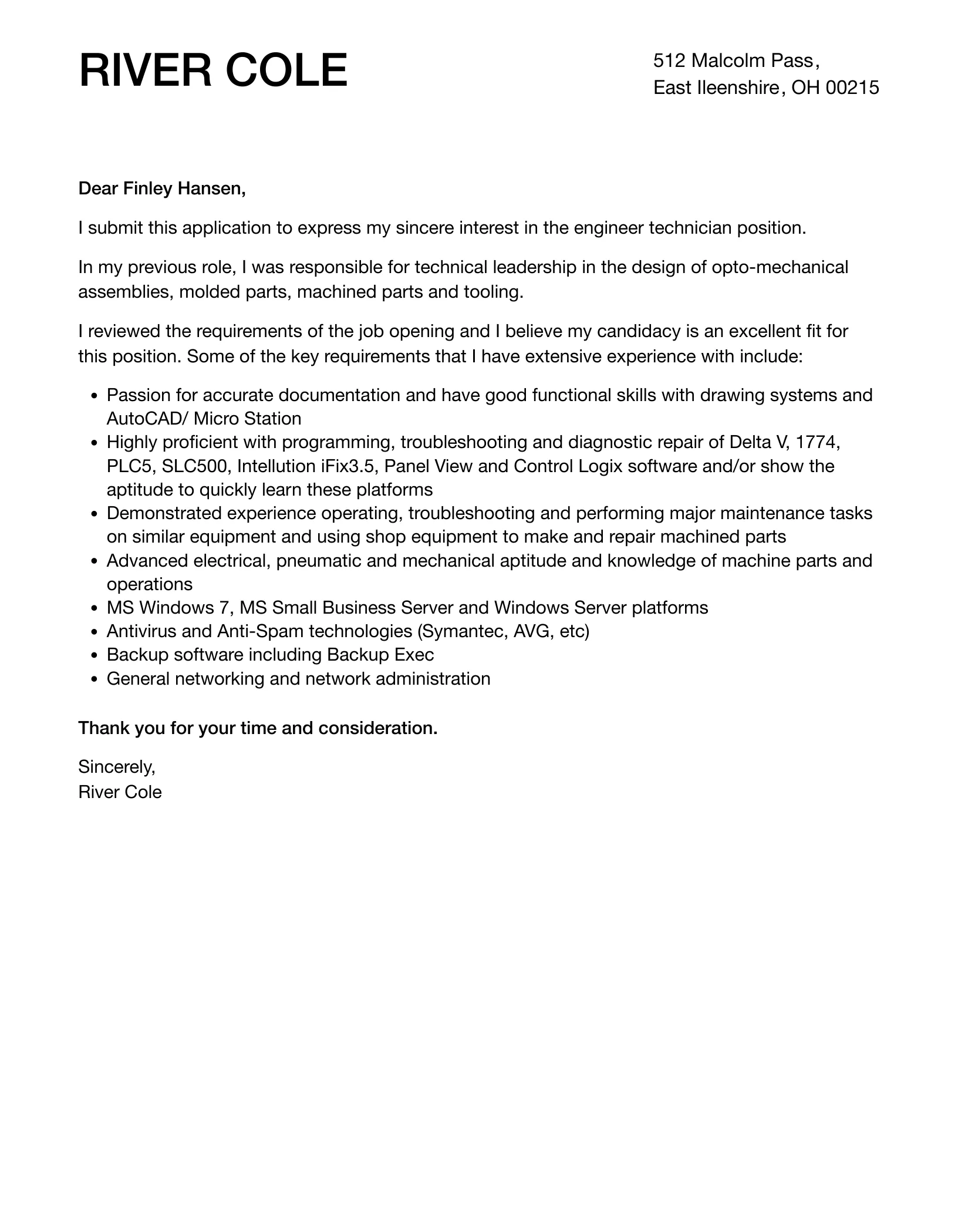 38194 engineering technician formatting