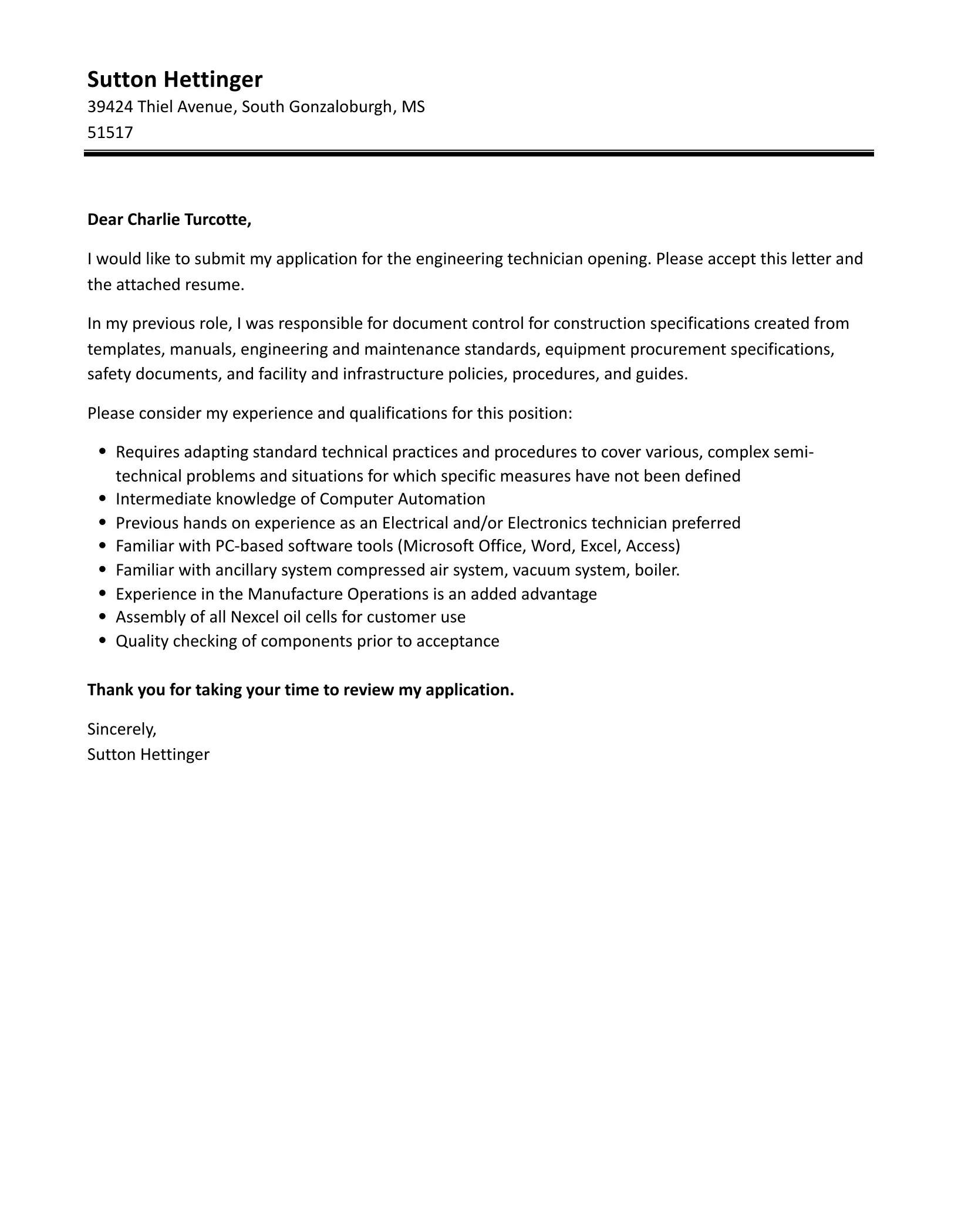 38194 engineering technician skills