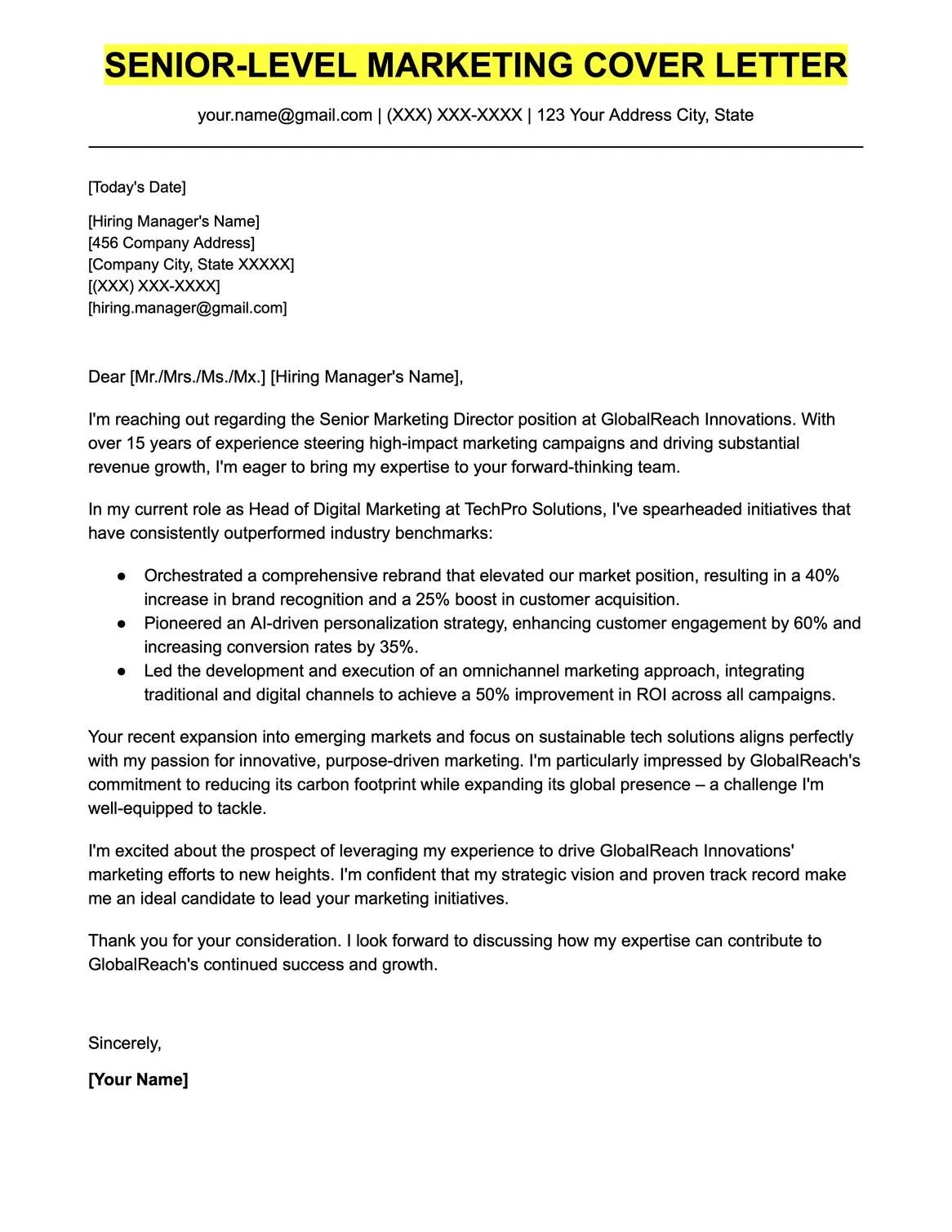 38207 marketing skills cover letter