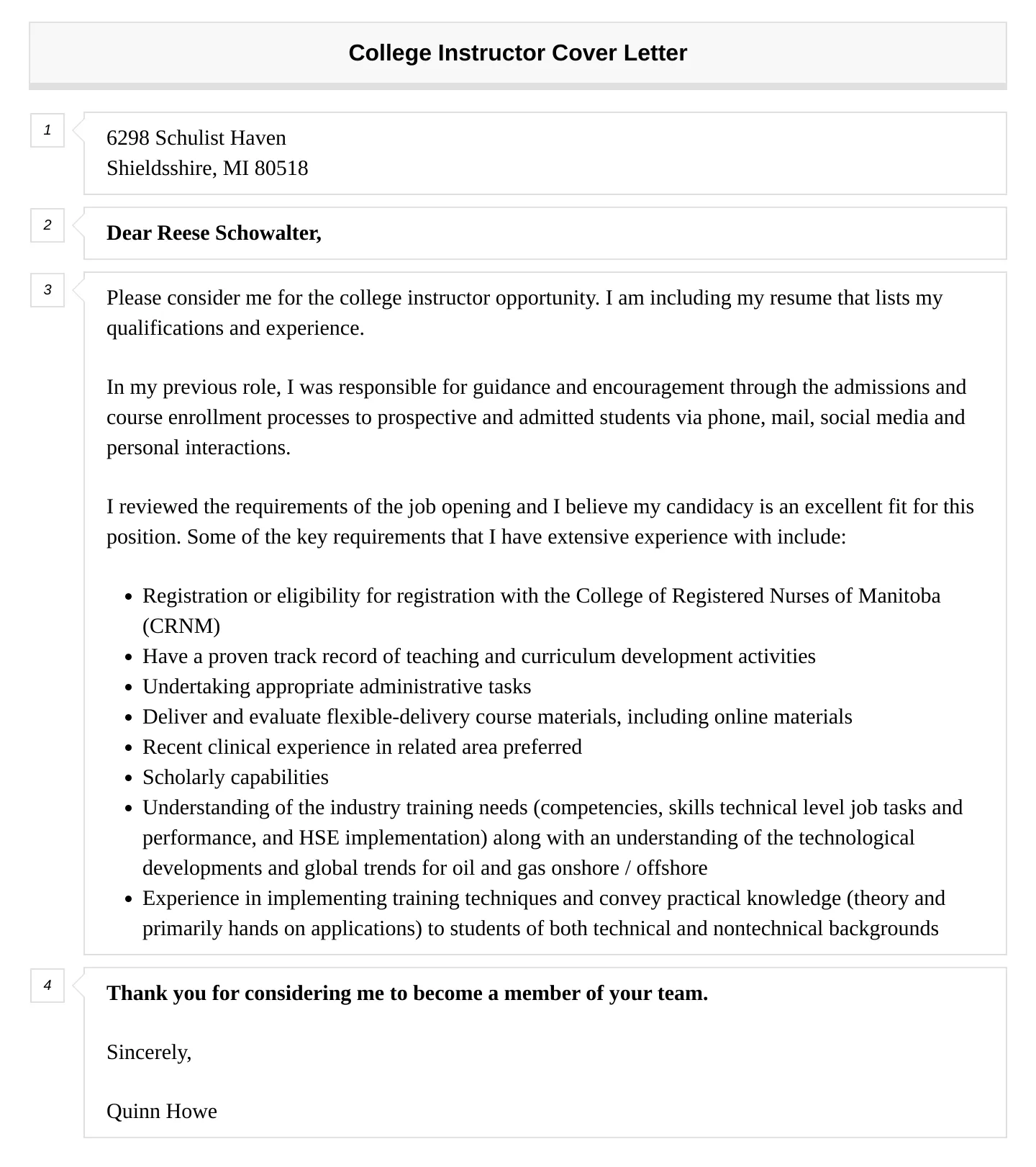 38267 instructor cover letter skills