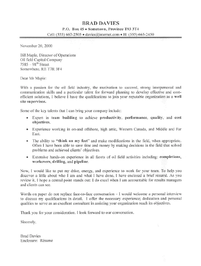 38278 oil field cover letter skills