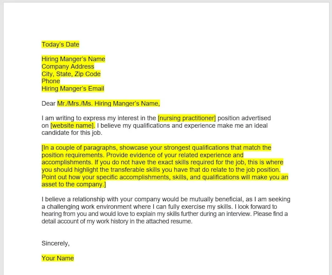 38284 professional cover letter