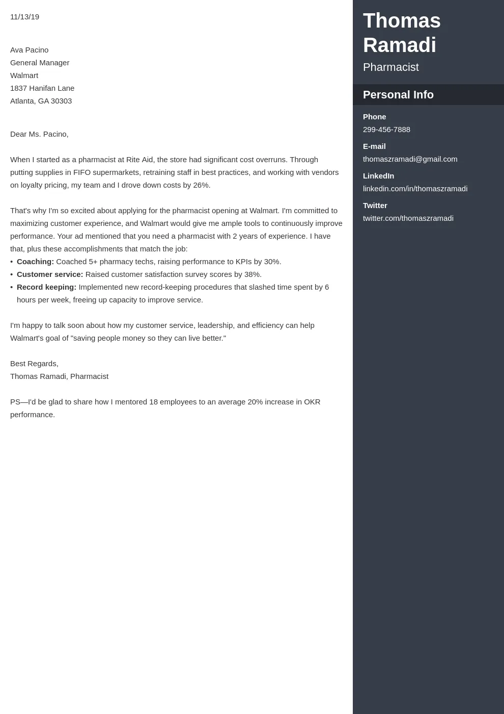 38323 pharmacist cover letter guide