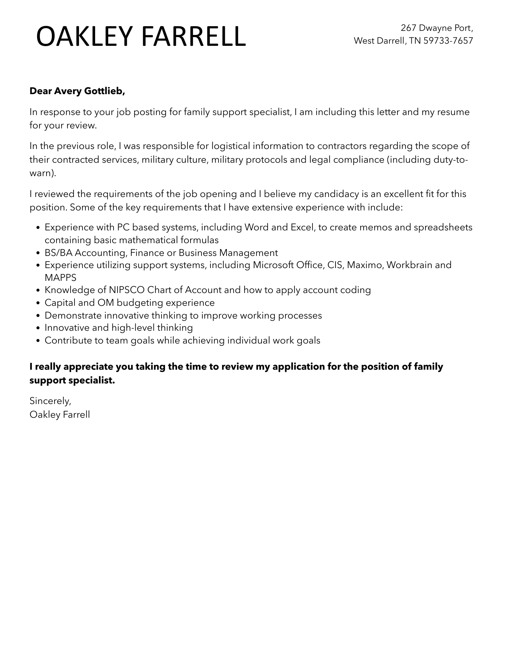 38327 key responsibilities of family service trainee