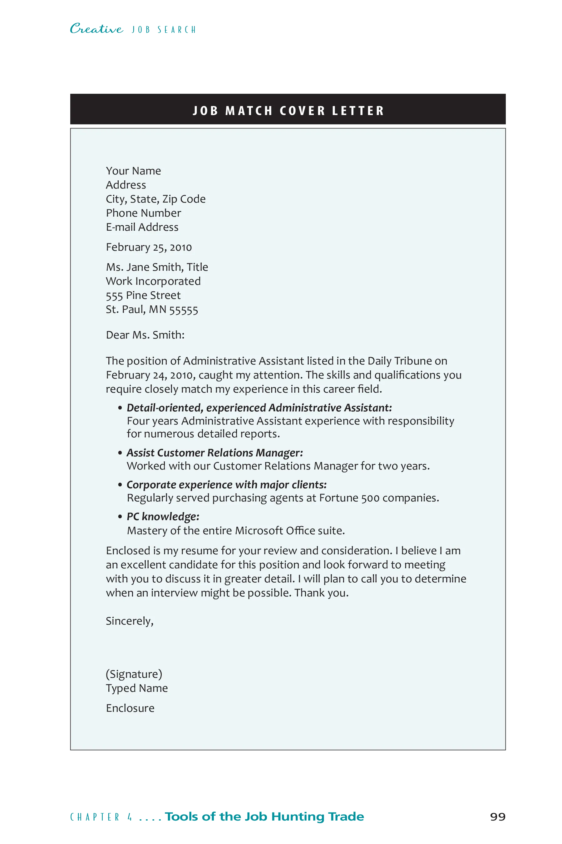 38331 cover letter purpose