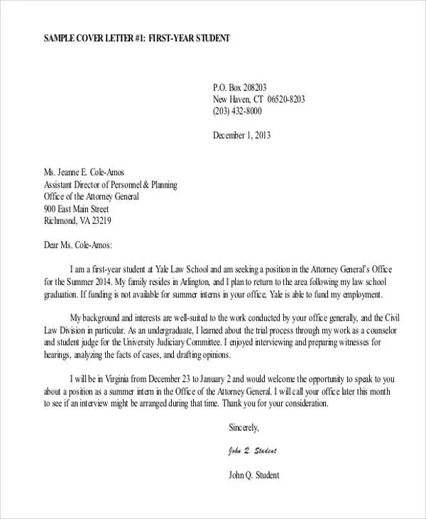 38335 family law cover letter research