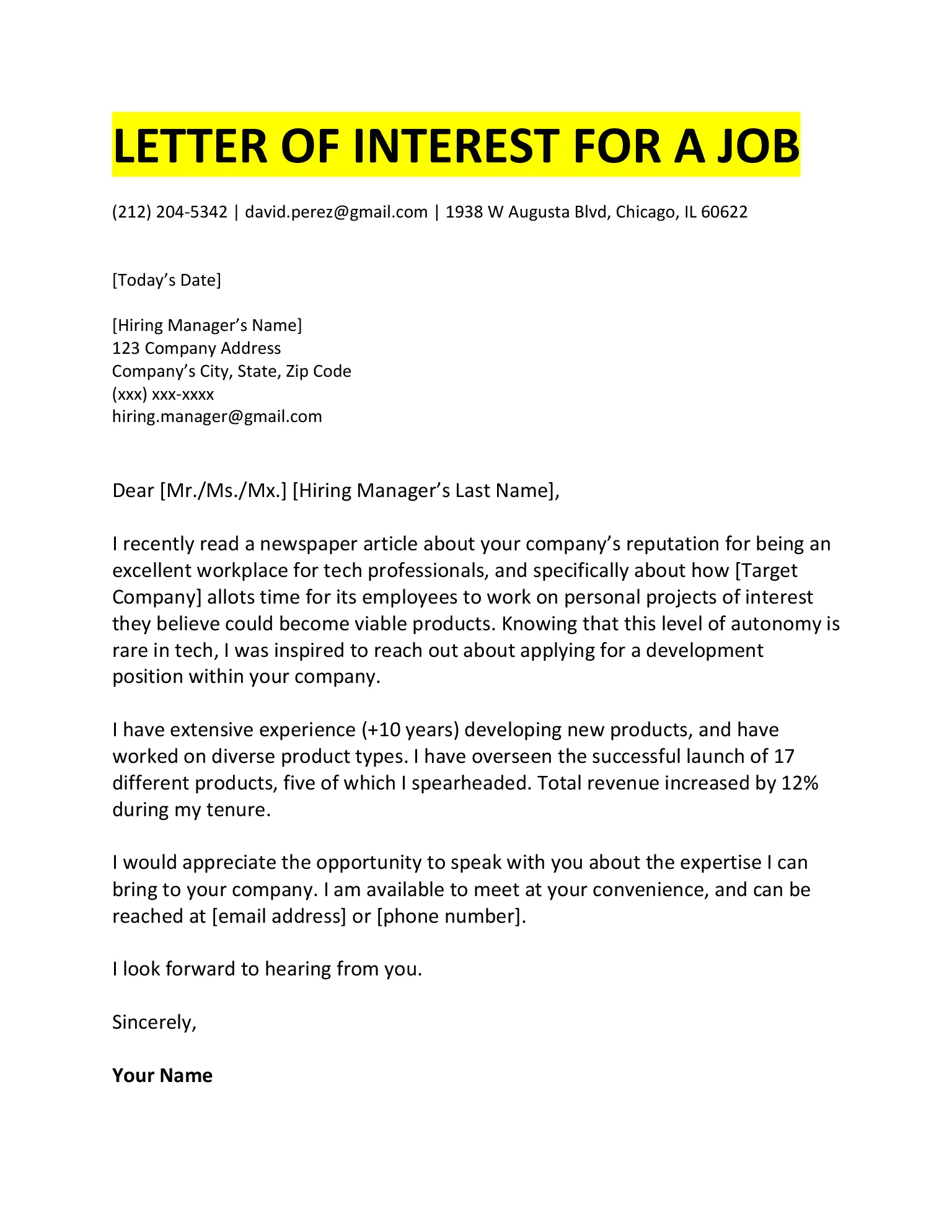 38344 cover letter of interest components