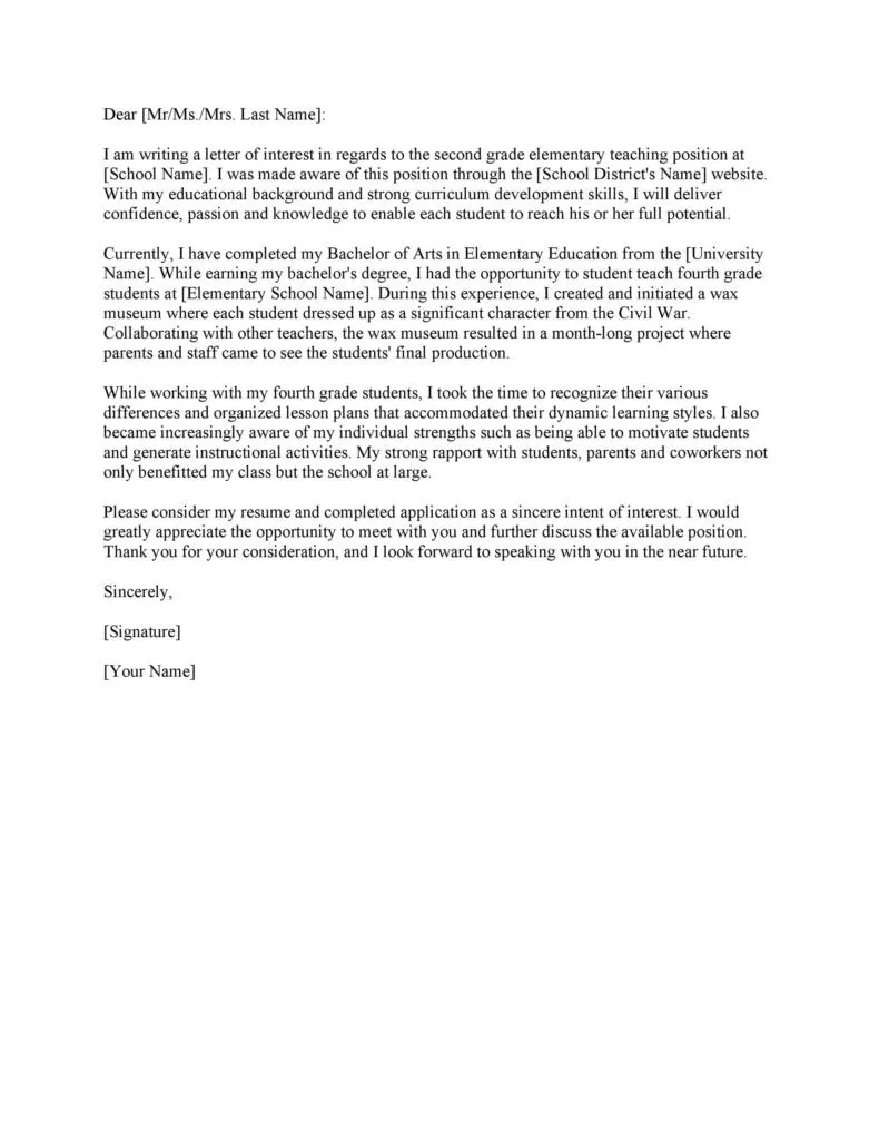 38344 cover letter of interest tips