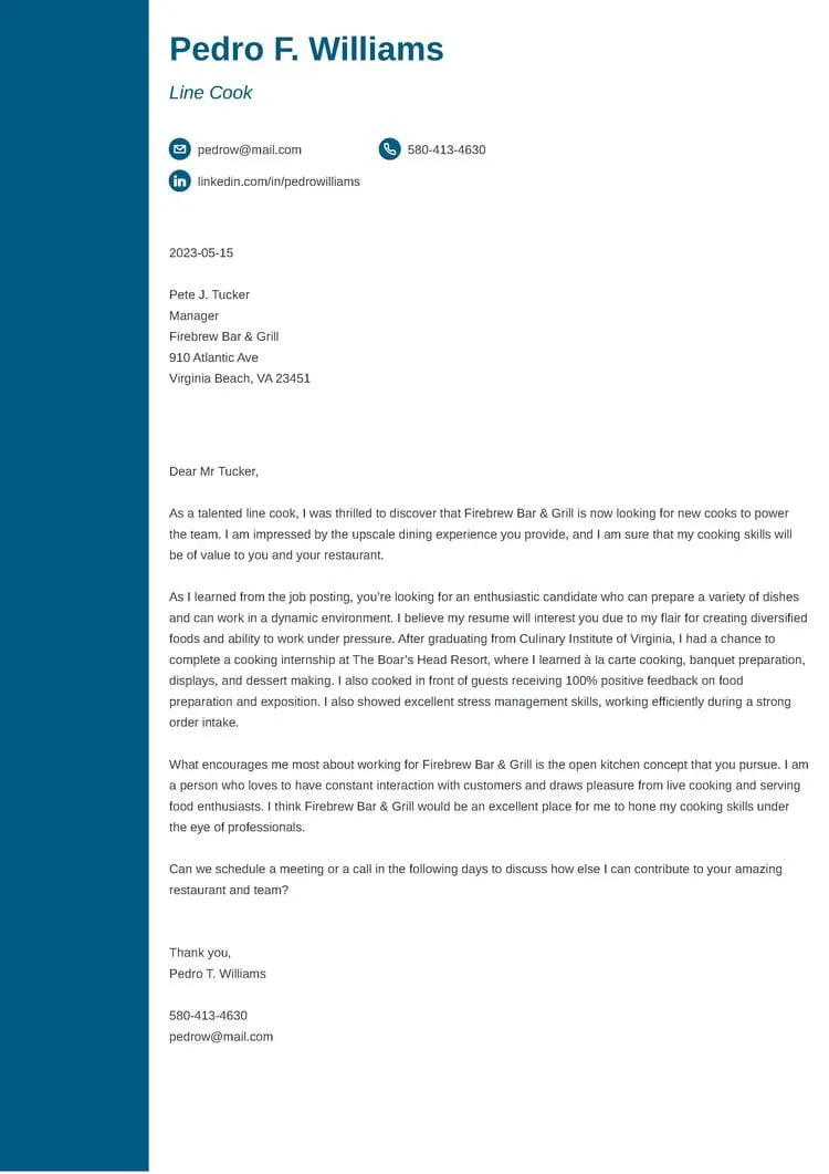 38347 line cook passion