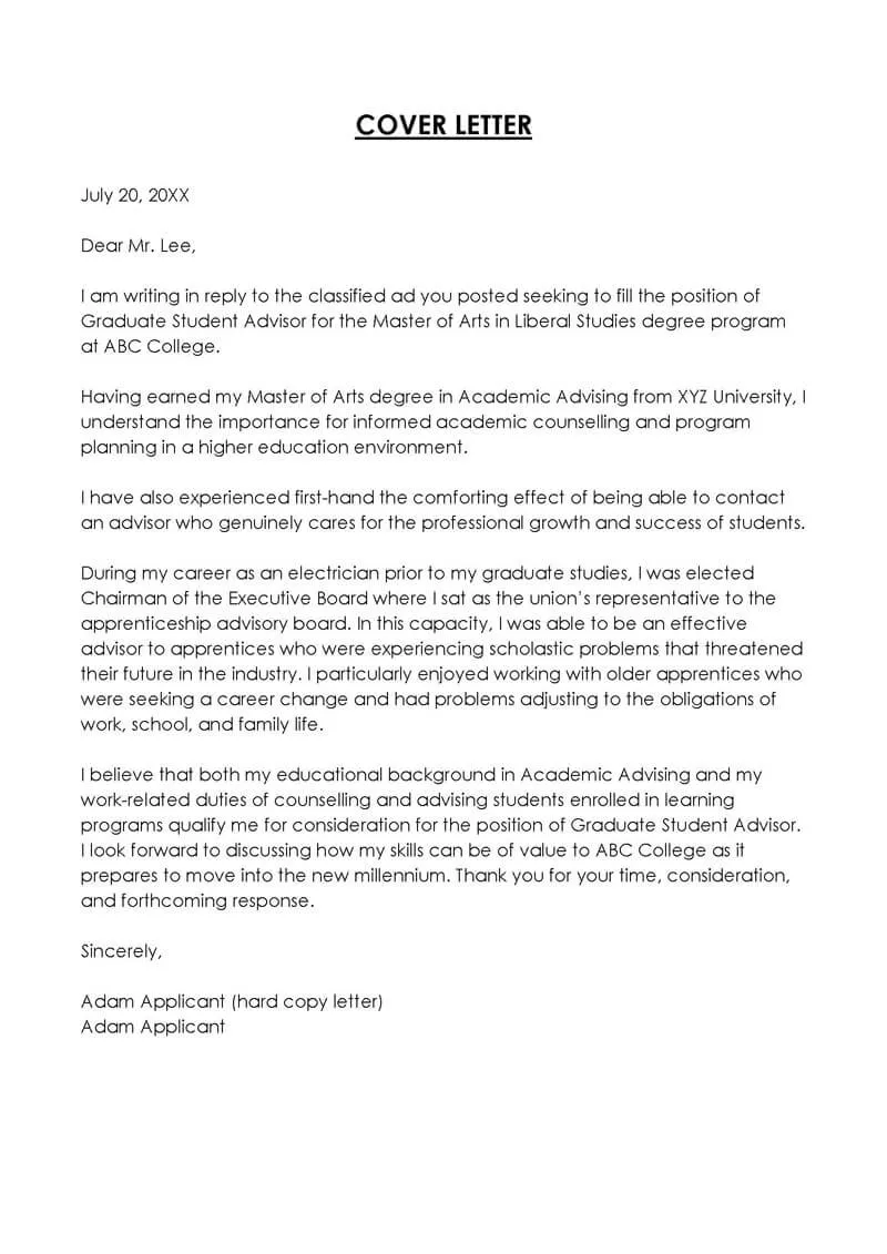 38349 cover letter example career change