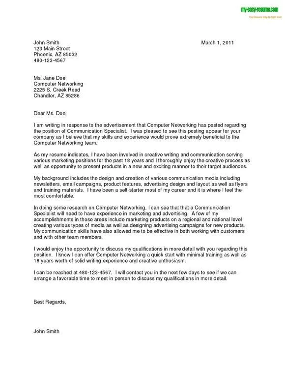 38356 cover letter formatting