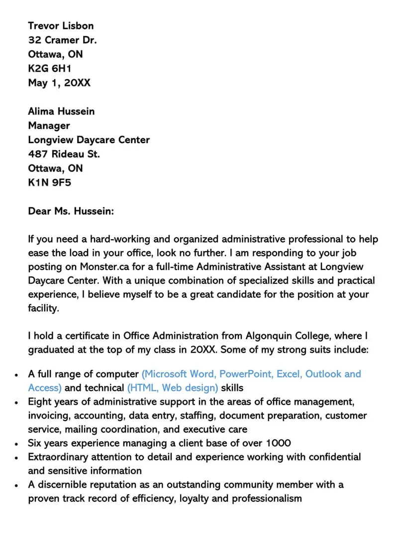 38357 clerical associate cover letter image4