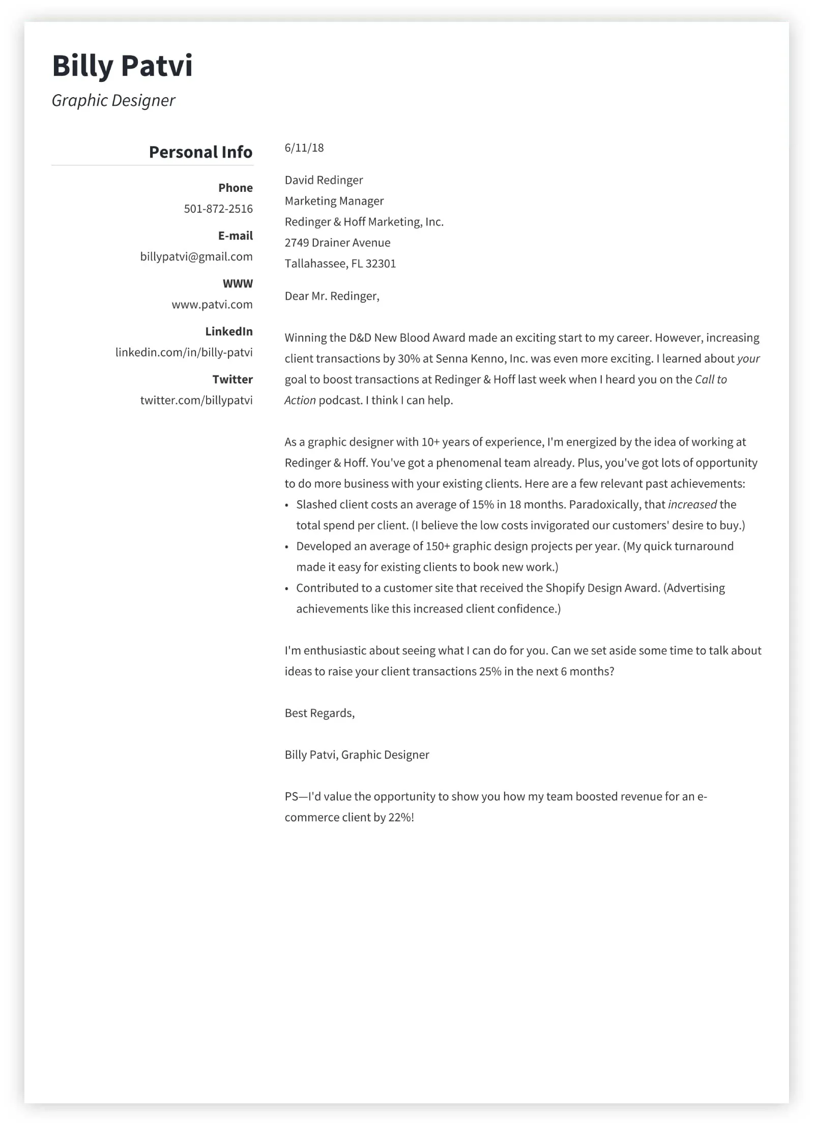 38365 cover letter personalization
