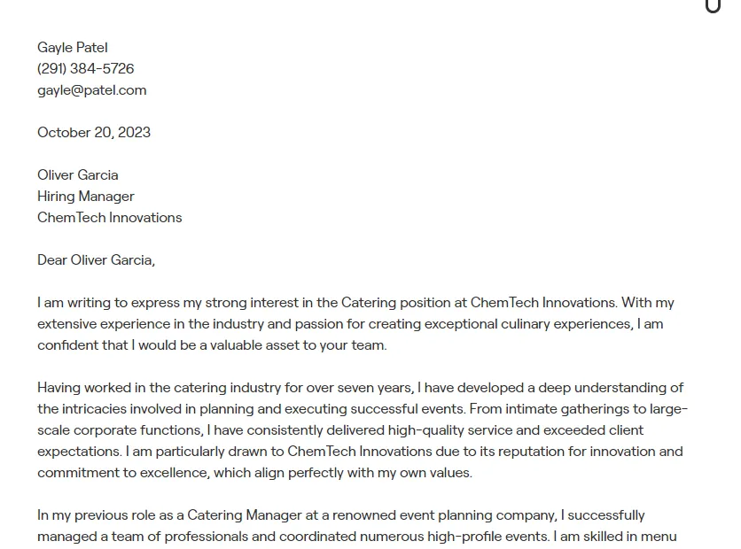 38372 catering enthusiasm