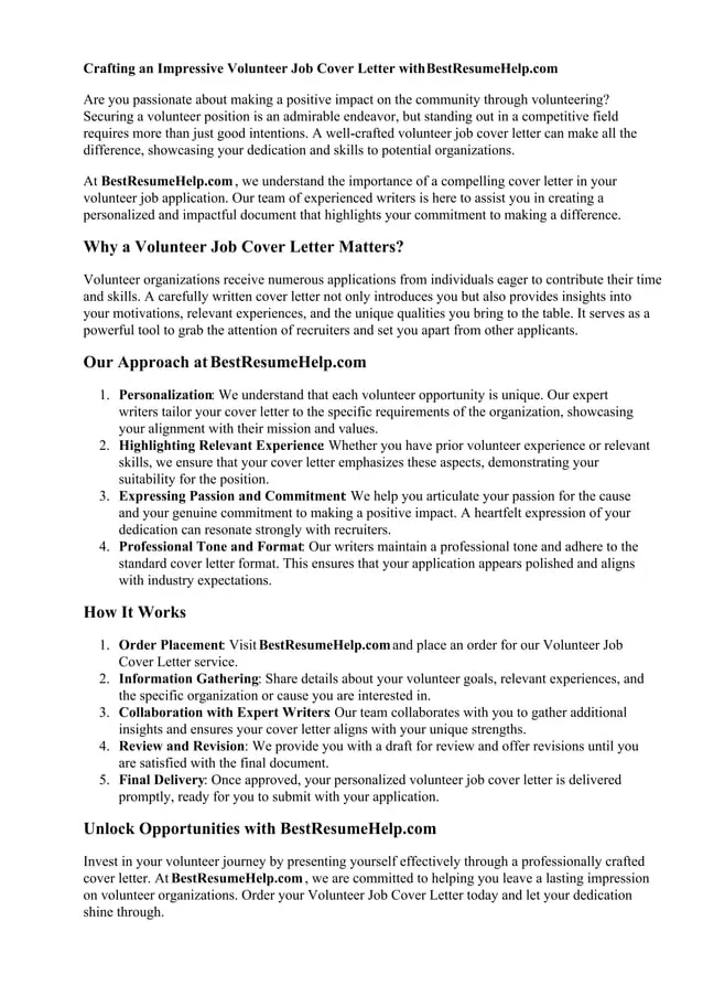 38375 volunteer cover letter example