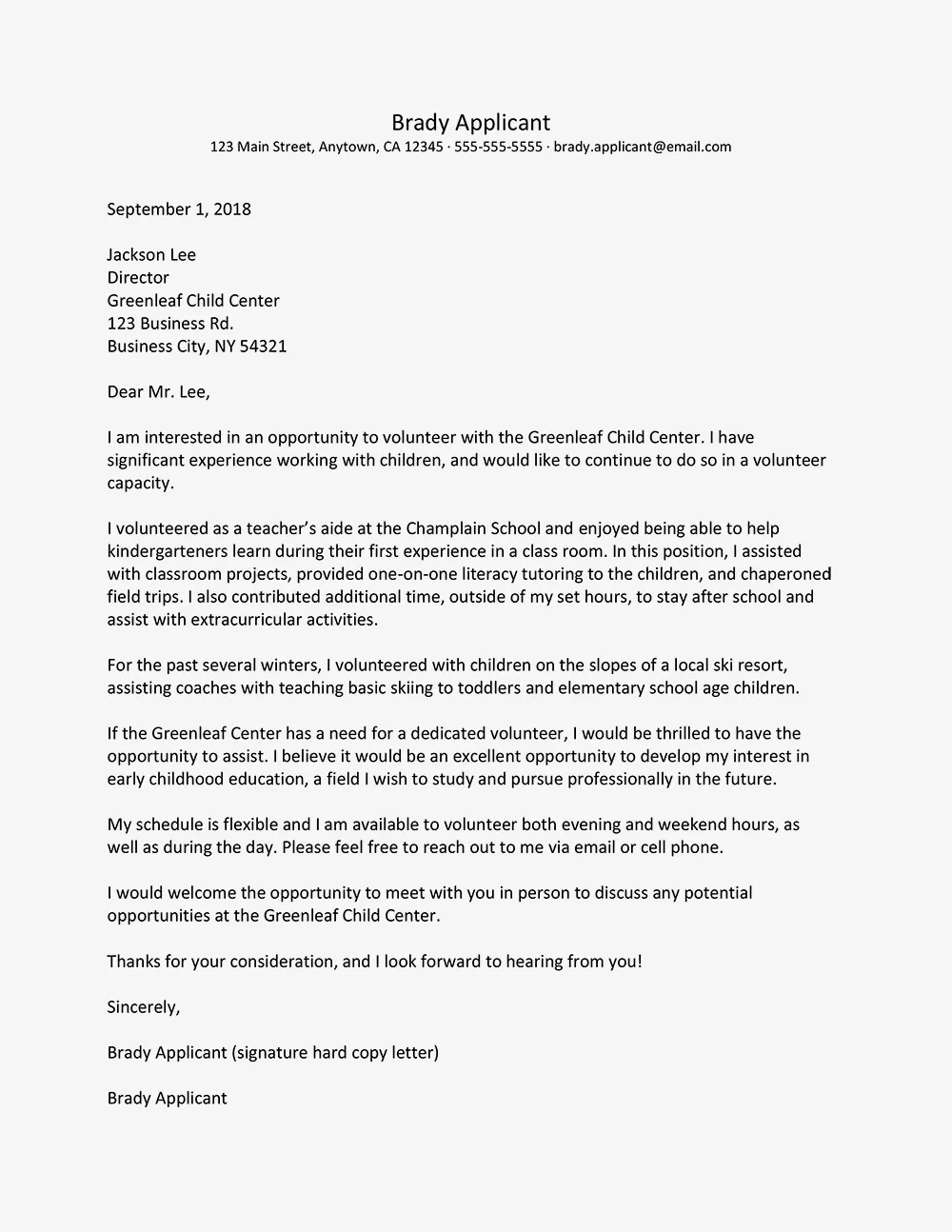 38375 volunteer cover letter hero
