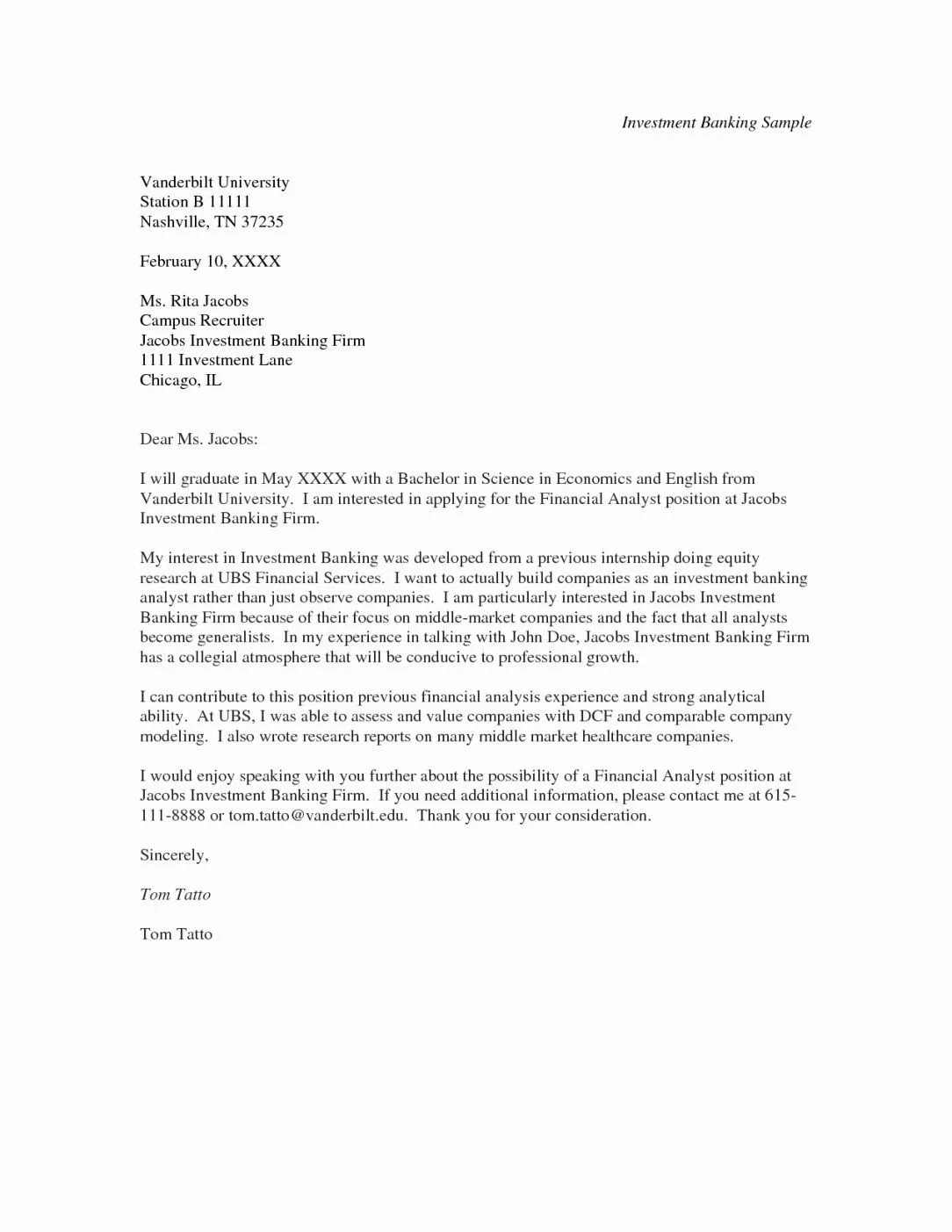 38378 investment banking resume